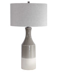 Savin - Ceramic Table Lamp - Pearl Silver