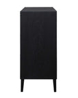 Andrei - Teak Root 2 Door Cabinet - Black / Woodtone
