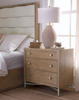 Sonnet - Three-Drawer Nightstand - Dark Gray / Light Brown