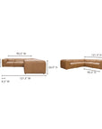 Form - Classic L Modular Leather Sectional - Light Brown