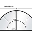Rousseau - Iron Window Arch Mirror - Black
