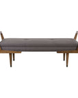Waylon - Mid-Century Modern Bench - Dark Gray