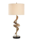 Rams - Horn Table Lamp - Light Brown