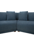 Fraser - 3 Piece Modular Sectional With Wedge Slipper - Deep Blue