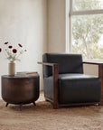 Barnes - Accent Chair - Black / Dark Brown