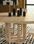 Banyon Bay - Round Dining Table With One 18" Leaf - Light Brown