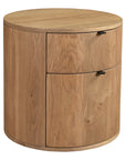 Theo - Two Drawer Nightstand - Light Brown