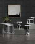 Melange - Glendon Side Table - Pearl Silver