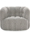 Walter - Upholstered Swivel Chair - Heathered Gray