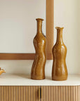 Sienna Flow - Indoor-Outdoor Bottle Vases (Set of 2) - Brown