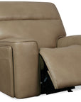 MS - Riverton Power Gliding Recliner With Power Headrest And Lumbar - Brown