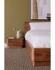 Round Off - Queen Bed - Natural Walnut