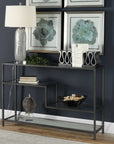 Leo - Industrial Console Table - Pearl Silver