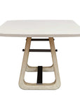 Circa - Concrete Outdoor Dining Table - White / Woodtone