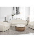 Capra - Art Deco White Sofa