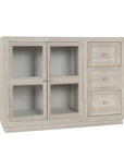 Isha - 3 Drawers 2 Door Cabinet - White Washed