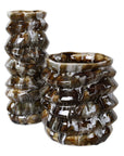 Cuoco - Glazed Vases (Set of 2) - Brown