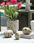 Nest Trio - Indoor-Outdoor Stone Eggs (Set of 3) - Black / White