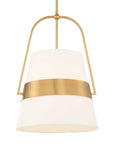 Harness - 1 Light Shade Pendant - White / Gold