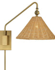 Phuvinh - 1 Light Rattan Shade Sconce - Beige