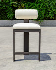 Bolster Back - Outdoor Counter Stool - White