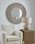 Vortex - White Washed Round Mirror