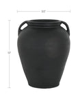 Jovi - Terracotta Vase - Black