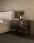 Iris - Nightstand - Distressed Black