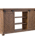 Primalia - Barn Door Media Console - Light Brown