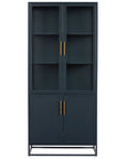 Getaway - Santorini Tall Metal Kitchen Cabinet - Black