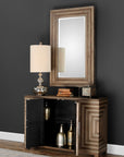 Layton - Geometric Console Cabinet - Light Brown