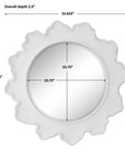 Sea Coral - Round Mirror - White