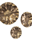 Peonia - Outdoor Wall Art (Set of 3) - Gold