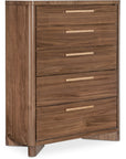 Eleana - Five Drawer Chest - Medium Wood