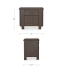 Loren - Large Nightstand - Dark Brown