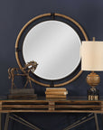 Melville - Coastal Round Mirror - Gold