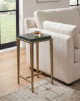 Preston - Square Accent Table - Brass,Gold