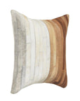 Radiant Oasis - 20" x 20" Meru Hide Pillow - Tan Multi