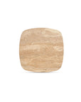 Caro - Side Table Travertine - Beige / Dark Gray