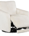CC - Bonnie Swivel Chair With Power Footrest - White