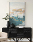 Eastside - Abstract Coastal Art - Black / Blue / Brown / Gray / Orange / Pink