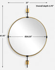 Guardrail - Round Mirror - Gold