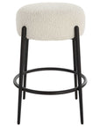 Arles - Plush Counter Stool - White