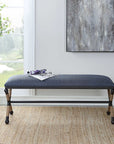Firth - Rustic Bench - Navy