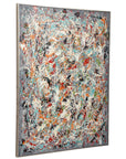 Organized Chaos - Hand Painted Canvas - Pearl Silver
