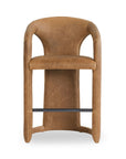 Archie - Distressed Leather Counter Stool