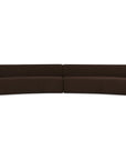 Naomi - 2 Piece Concave Modular Sectional - Dark Brown