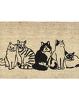 Doormats - Kitty Crew Doormat - Black / Sand