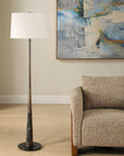 Tallarico - Brass & Marble Floor Lamp - Black / Bronze / Brown