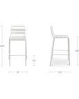 Kade - Outdoor Bar Stool (Set of 2) - White